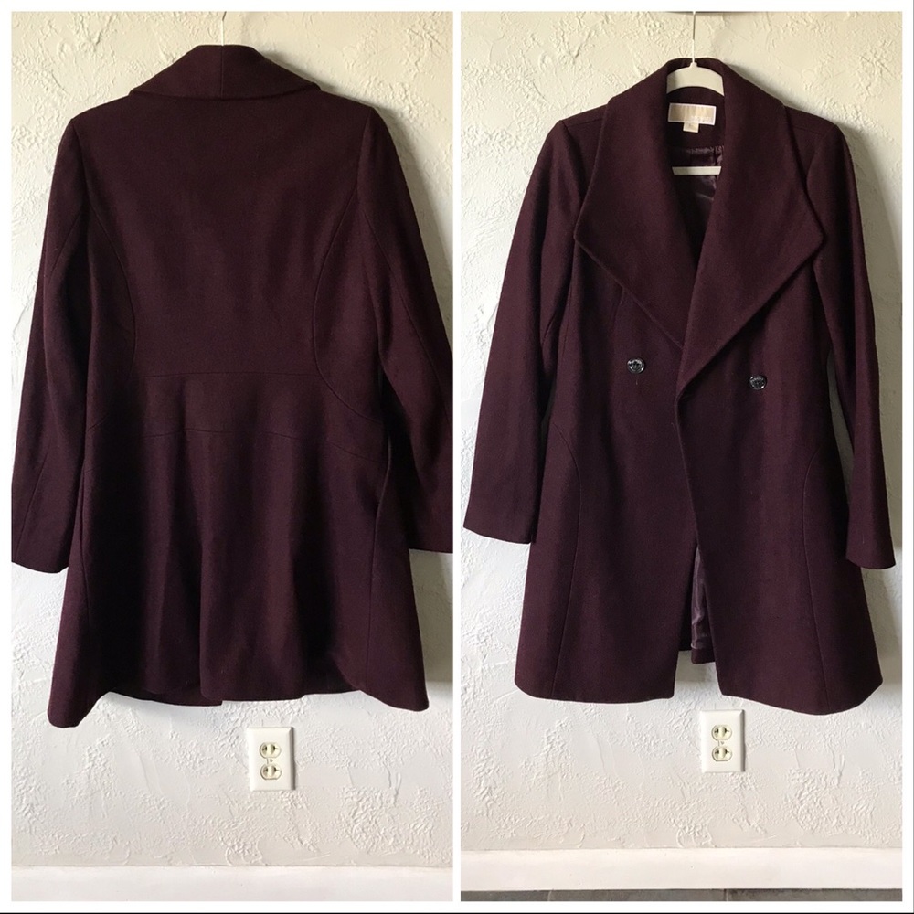 Micheal Kors Oxblood Wool Trench